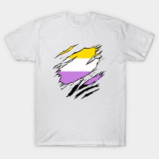 LGBTQI+ Superhero NON-BINARY flag T-Shirt